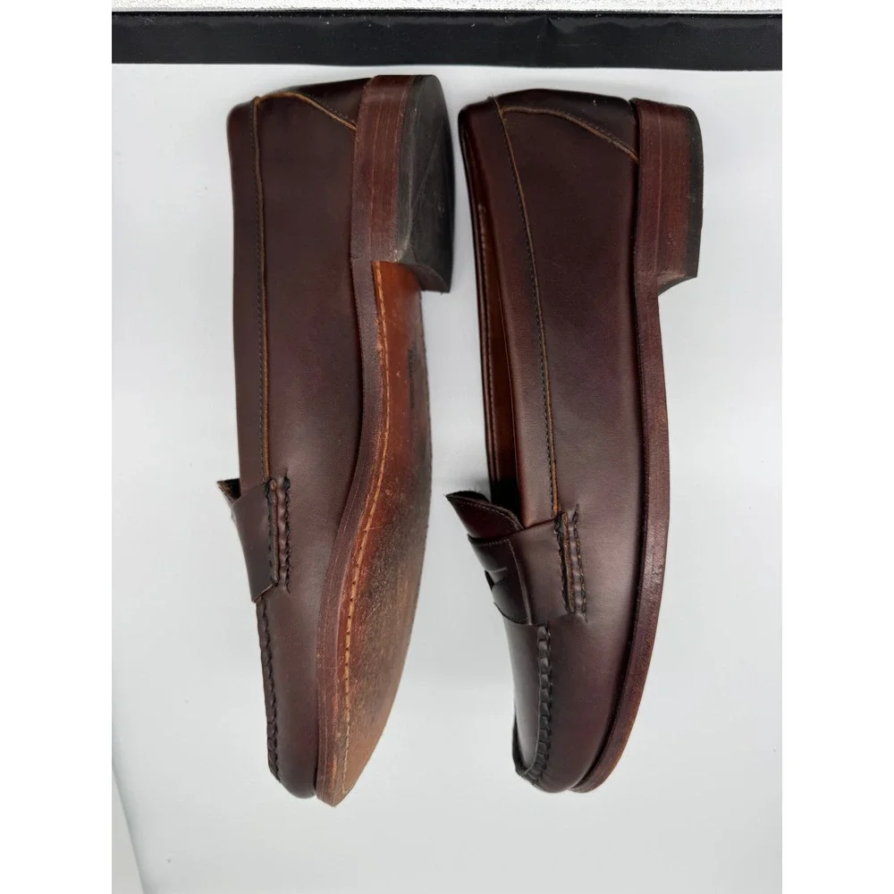 Allen Edmonds Penny Loafers Brown Leather Slip-On Shoes Men's Size 13B USA Made